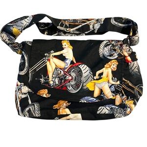 Stylish Pinup Print Women's Cloth Messenger Bag